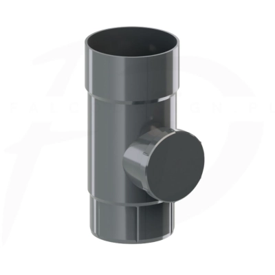 Rewizja rury spustowej PVC ⌀ 90 firmy KROP kolor grafitowy